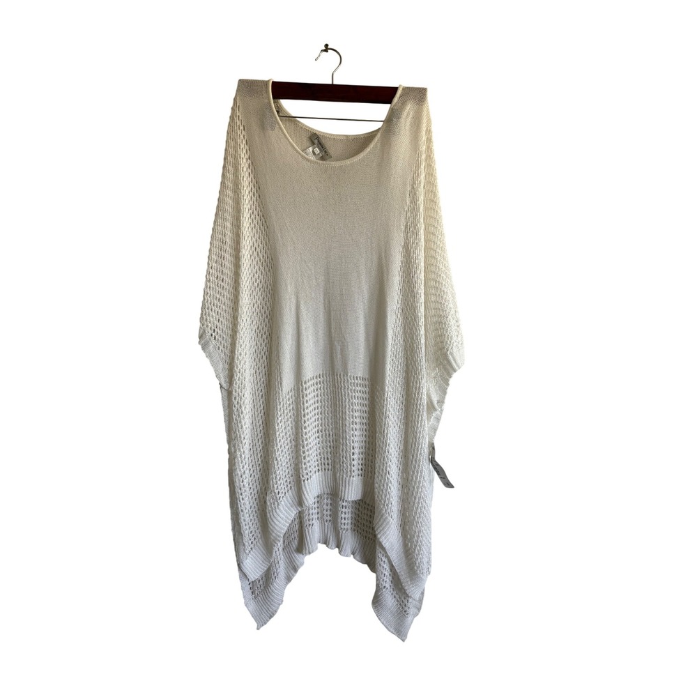 Patrizia Luca Cream Poncho Sweater